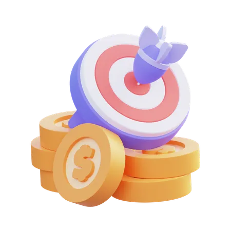 Financial Target  3D Icon