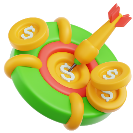 Financial Target  3D Icon