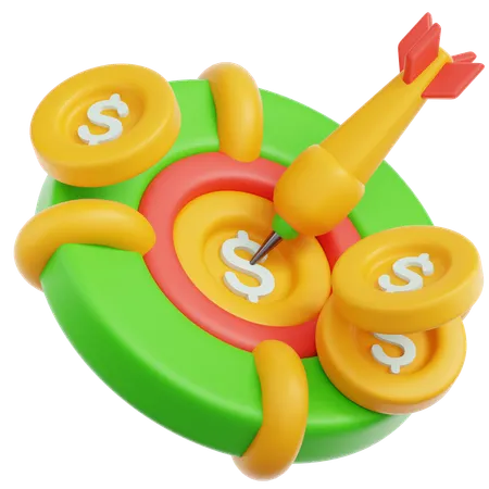 Financial Target  3D Icon