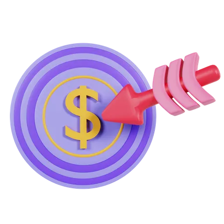 Financial Target  3D Icon