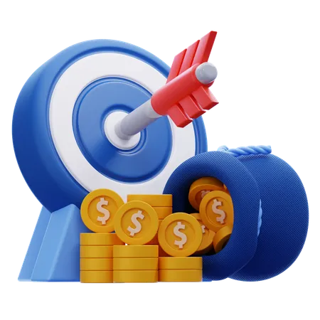 Financial Target  3D Icon