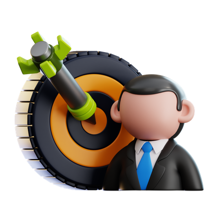 Financial Target  3D Icon