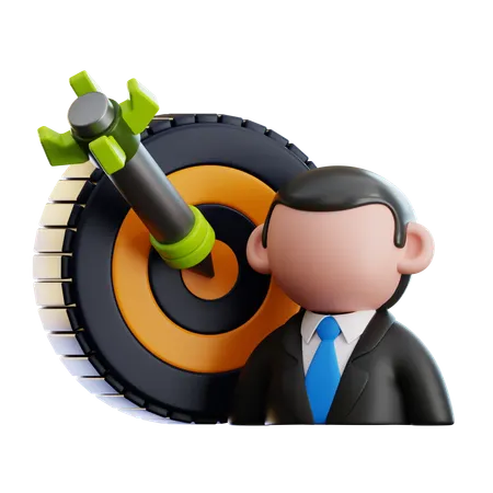 Financial Target  3D Icon