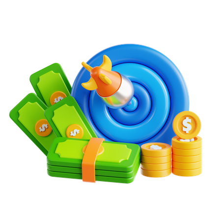 Financial Target  3D Icon