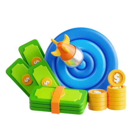 Financial Target  3D Icon