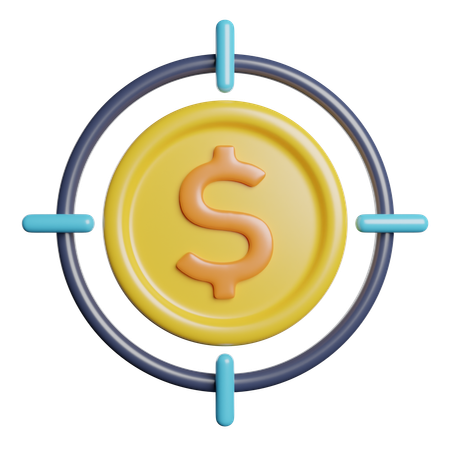 Financial Target  3D Icon