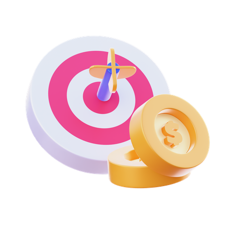 Financial Target  3D Icon