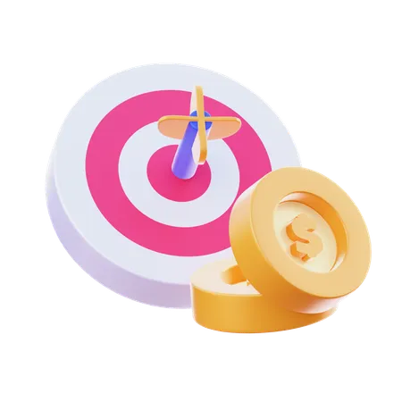 Financial Target  3D Icon