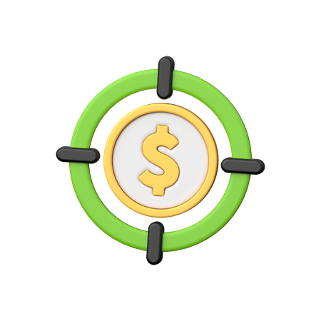 Financial Target  3D Icon