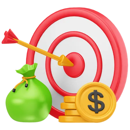 Financial Target  3D Icon