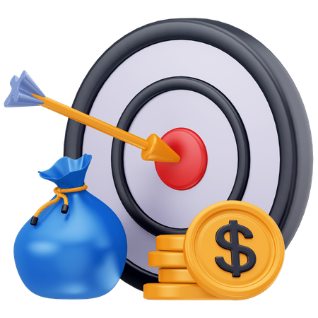 Financial Target  3D Icon