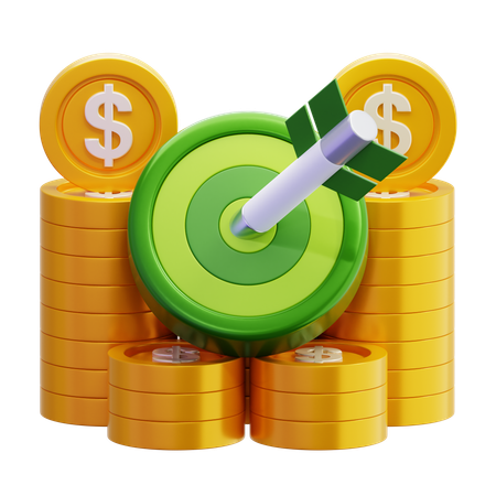 Financial Target  3D Icon