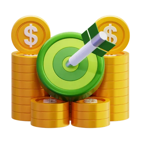 Financial Target  3D Icon