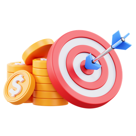 Financial target  3D Icon