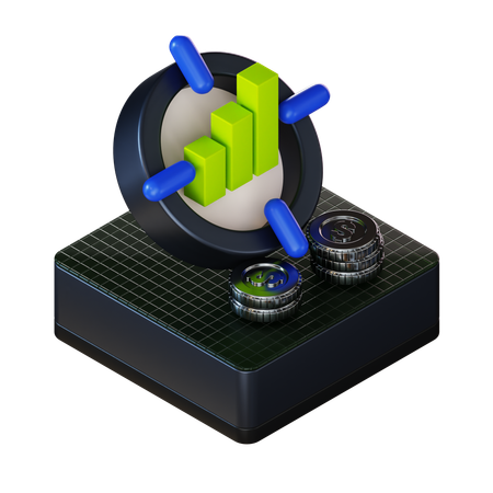 Financial Target  3D Icon