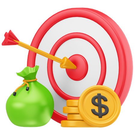 Financial Target  3D Icon