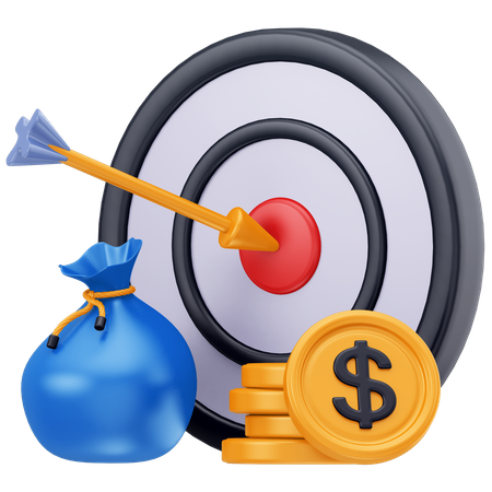 Financial Target  3D Icon