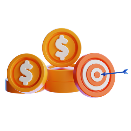 Financial Target  3D Icon