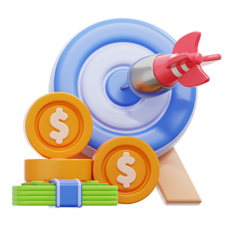 Financial Target  3D Icon