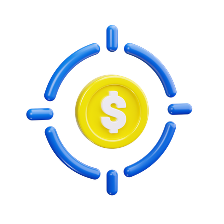 Financial Target  3D Icon