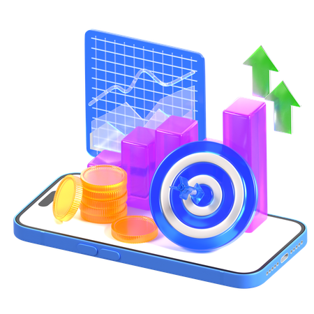 Financial target  3D Illustration