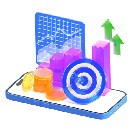 Financial target  3D Illustration