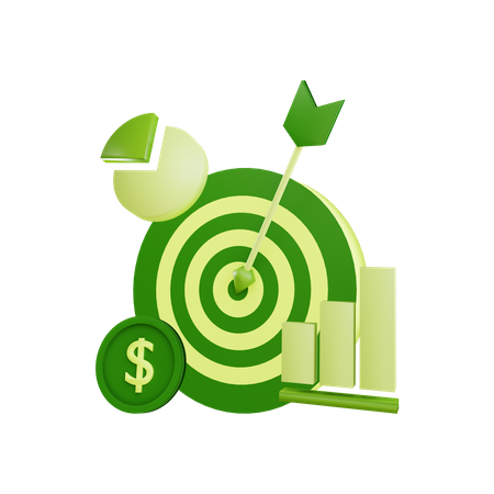 Financial target  3D Illustration