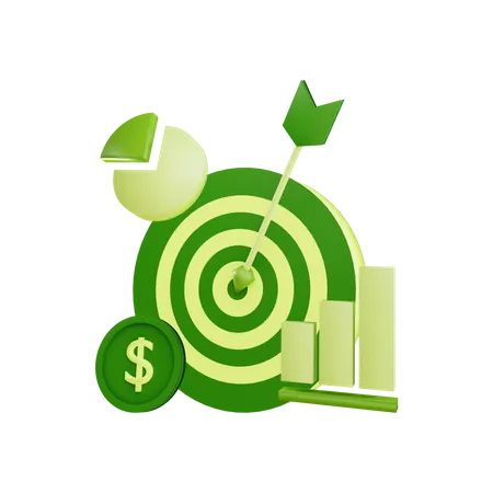 Financial target  3D Illustration