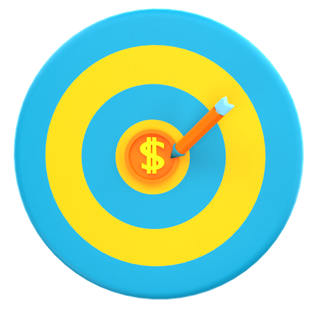 Financial Target 3D Illustration