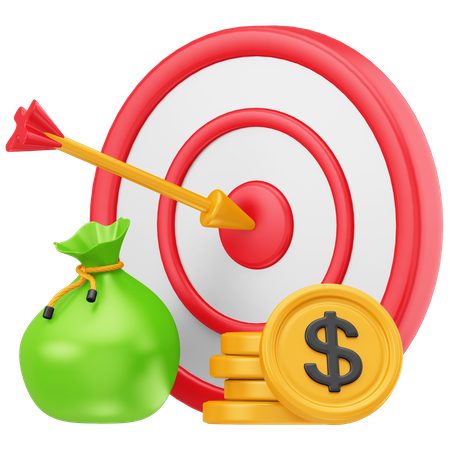 Financial Target 3D Icon