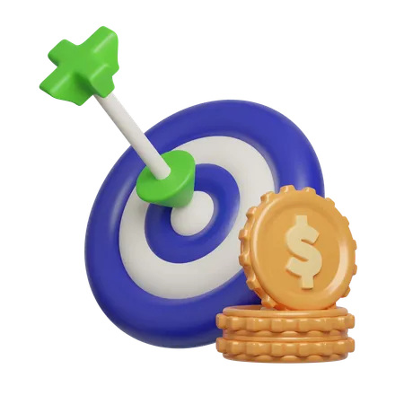 Financial Target Achievement 3 D Icon Financial And Banking 3 D Illustration 3D Icon