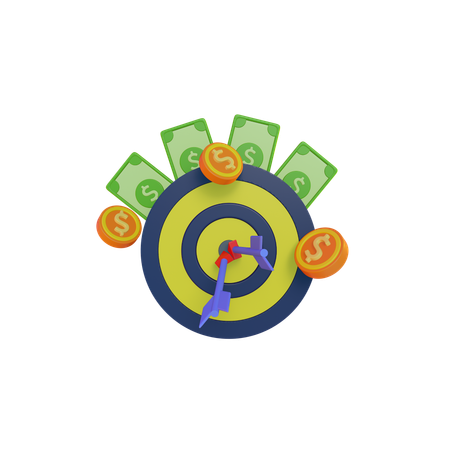 Financial Target Success  3D Illustration