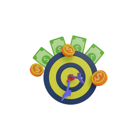 Financial Target Success  3D Illustration