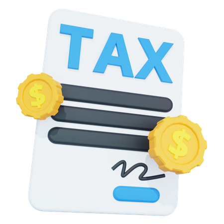 Financial Tax  3D Icon