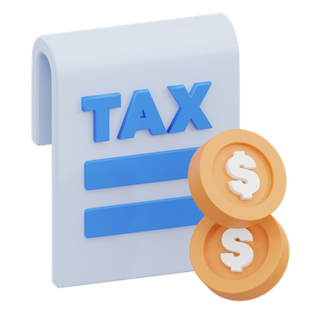 金融税  3D Icon