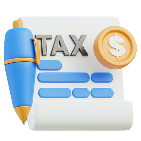 Financial Tax  3D Icon