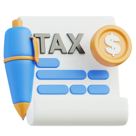 Financial Tax  3D Icon