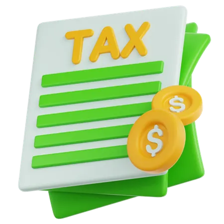 Financial Tax  3D Icon