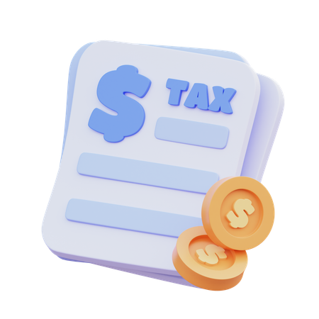 Financial Tax  3D Icon