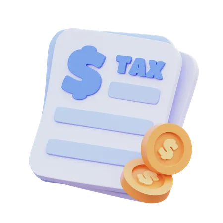 Financial Tax  3D Icon