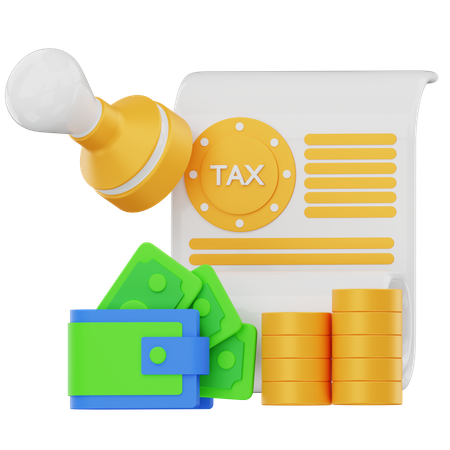 Financial Tax  3D Icon