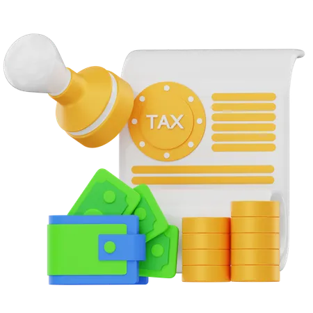 Financial Tax  3D Icon