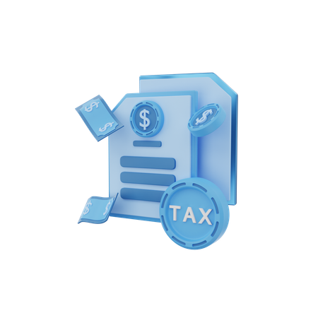 Financial Tax  3D Icon