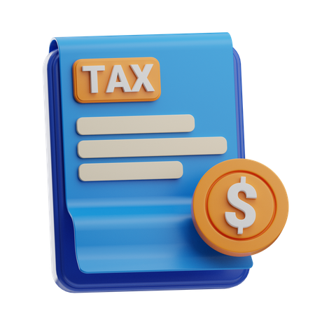 Financial Tax  3D Icon