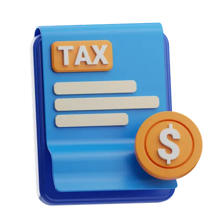 Financial Tax  3D Icon