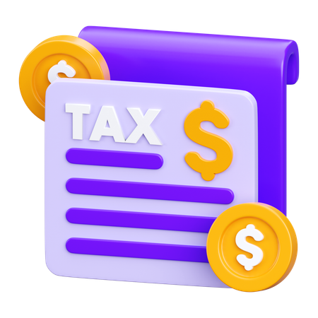 Financial Tax  3D Icon