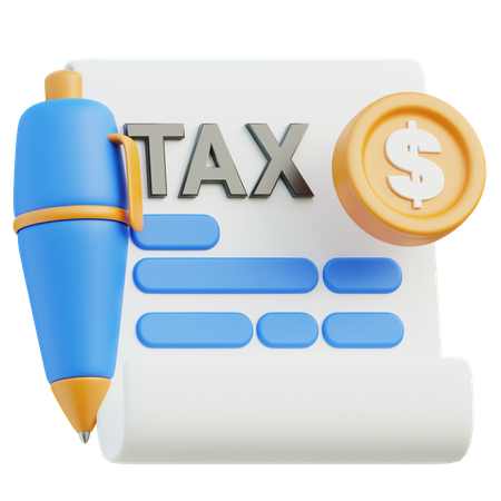 Financial Tax  3D Icon