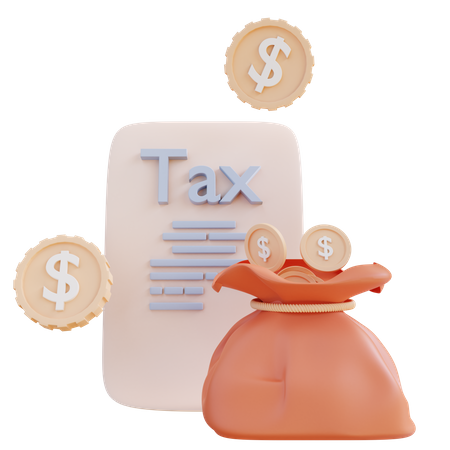 Financial Tax 3D Illustration