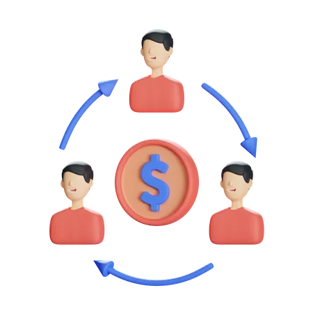 Financial Team  3D Illustration