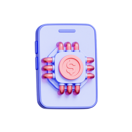 Financial Technology Processor  3D Icon